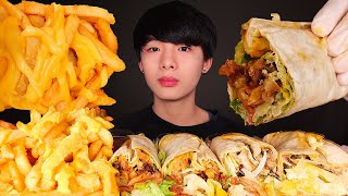 ASMR TURKISH KEBAB  CHEESY FRIES 🍟 Eating Sound  MAR ASMR [upl. by Keavy]