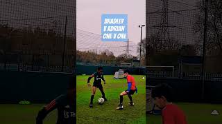 Bradley showing skills on 1v1s goal football soccer grassrootsfootball sport skills mysl [upl. by Osbourn]