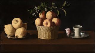 Encounters with the Collection from Home Zurbaráns quotStill Life with Lemons Oranges and a Rosequot [upl. by Ellinehc941]