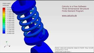 CalculiX  Nonlinear Contact Analysis [upl. by Meggs]