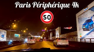 Paris 4k périphérique 50 kmh  Let’s try the new speed limit [upl. by Nwotna468]