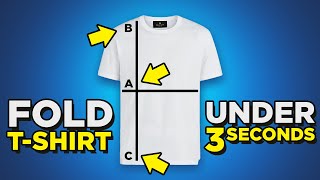 TShirt Folding HACKS  Fold Shirt In Under 3 Seconds  4 Ways To Fold Tees [upl. by Battista]