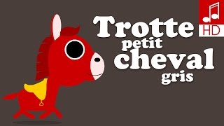 TROTTE PETIT CHEVAL comptine pour bébé et maternelle [upl. by Poppas]