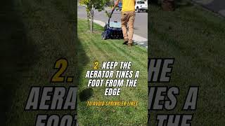 How We Do Lawn Aerations lawnservice [upl. by Lebasy]