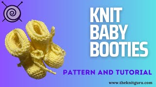 Knitting Simple Baby Booties [upl. by Githens]