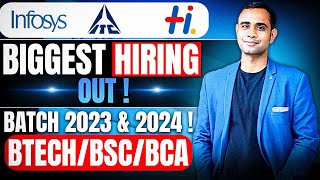 Infosys  ITC  Hexaware Biggest Hiring Out  Batch 2023 amp 2024 [upl. by Andris]