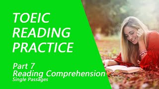 TOEIC Reading Test Part 71 Practice TOEIC Reading Test 2022 with Answers 3 [upl. by Assele]