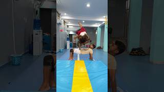 Powerpack Performance😜 gymnast acrobatics action stunt viralshort couplegoals webster flip [upl. by Scammon]