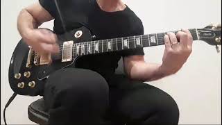 Metallica  last caress Misfits guitar cover on backing track with vocals [upl. by Ahsienak]