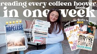 reading ONLY colleen hoover books for a week 🌼🪵 i read every book by colleen hoover in 1 week [upl. by Akenna]