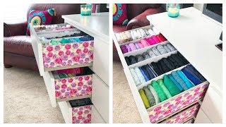 How I Organize amp Embellish My Dresser  Konmari Drawer Organization amp DIY Dividers [upl. by Otreblanauj]