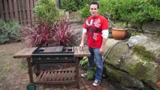 DIY potting bench from a salvaged BBQ [upl. by Sarazen]