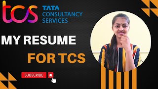 My Resume for TCS 2024 [upl. by Lyris]