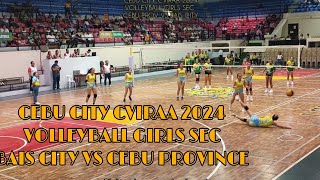 CEBU CITY CVIRAA 2024Cebu Prov vs Bais City volleyball girls secondary game highlights [upl. by Neleh]