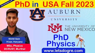 PhD in Physics in USA with Scholarship [upl. by Sinnylg]