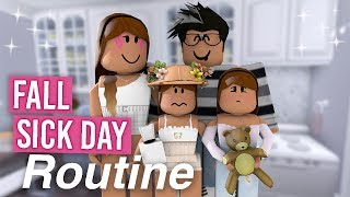 Fall Sick Day Routine  Bloxburg Roleplay  alixia [upl. by Nnaycart]