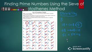 Finding Prime Numbers Using the Sieve of Eratosthenes Method [upl. by Eelyac803]