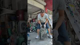 Motor disassembly by strong man workers engineering machinary machineengineering [upl. by Rico]