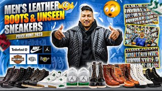 Mens Classic😳Leather Boots🔥Unseen Sneakers Price Hunt✨️Sneakers PointSports Shoes [upl. by Lynette]