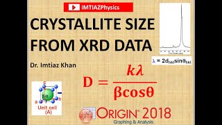 crystallitesize xrd How to calculate the crystallite size from XRD Data using Origin [upl. by Farrington]