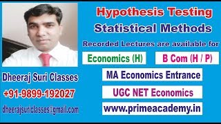 Hypothesis Testing  Econometrics  Eco H Sem 4  DU [upl. by Gentry]