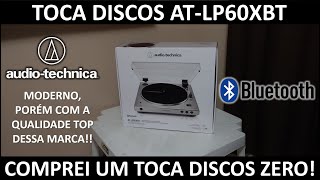 Toca discos Audio Technica ATLP60XBT Unboxing e Review [upl. by Fornof]