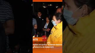 Ministra de Ambiente Inés Manzano incendio quitoecuador [upl. by Ovid]