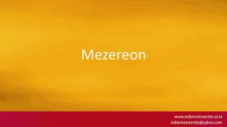 Pronunciation of the words quotMezereonquot [upl. by Rube287]