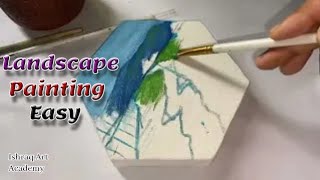 🌄 Easy Acrylic Landscape Painting for Beginners Step by Step 🎨 [upl. by Eimam]