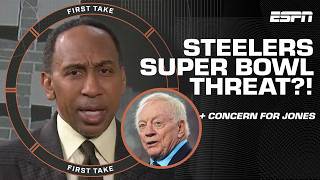 Stephen A‘s CONCERNED about Jerry Jones 👀  Calls Steelers a Super Bowl threat 😤  First Take [upl. by Stila199]