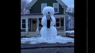 Building Stanley The Giant Snowman [upl. by Nileuqay]