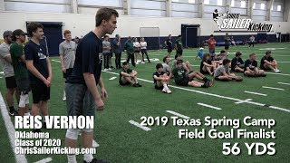 Reis Vernon  KickerPunter  Texas Spring Camp Punt Champ amp FG Finalist [upl. by Ignacius]