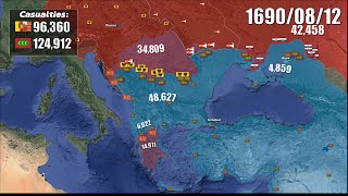 The Great Turkish War 1683 Every Day With Army Sizes Unit [upl. by Skippy]