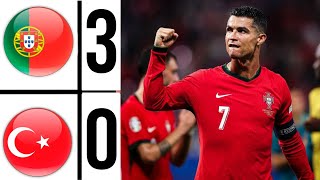 portugal  türkiye EURO2024  cristiano ronaldo vs turkey  Bernardo Silva  bruno fernandes goal [upl. by Autry71]