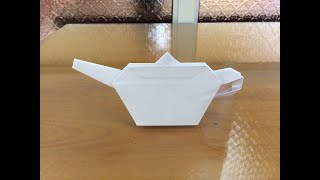 Origami Teapot Easy  How To Make A Paper Teapot Easy [upl. by Leaw]