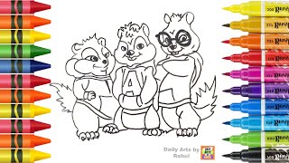 Draw Alvin the Chipmunks Easy  drawing for kids [upl. by Holmun635]