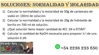 Normalidad y Molaridad [upl. by Callista]