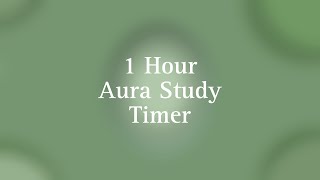 1Hour Sage Green Aura Study Timer  Focus for Productivity [upl. by Enilhtak]