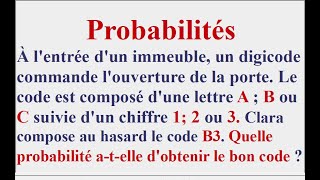 Quelle est la probabilité de cet événement [upl. by Danice]