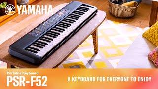 Yamaha Portable Keyboard PSRF52 [upl. by Atsiuqal507]