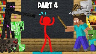 Monster School  Animation vs Minecraft  PART 4 [upl. by Ambrosius]