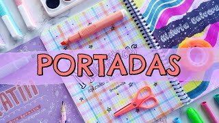 PORTADAS BONITAS para cuadernos con ROTULADORES 🦋 IDEAS para CARÁTULAS muy FÁCILES y RÁPIDAS [upl. by Daniel]