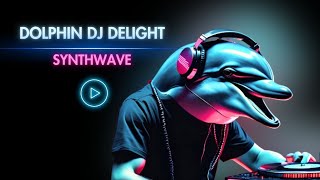 🎶🐬Electro Synthwave Dance Party Music with Dolphin DJ Delight [upl. by Glimp]