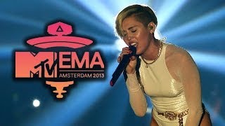 Miley Cyrus Emotional quotWrecking Ballquot Performance EMAs 2013 Amsterdam [upl. by Chastain]