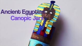 Ancient Egyptian canopic jars Easy educational craft [upl. by Neelie]