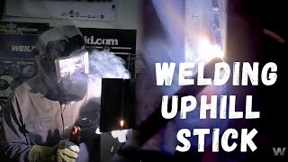 Stick Welding Uphill Techniques and Tips [upl. by Neirual139]