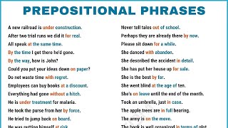 60 Easy Examples of Prepositional Phrases in English Prepositional Phrase in English Grammar [upl. by Barboza527]