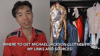 Where to get Michael Jackson Outfits  Updated Links and Sources [upl. by Samid84]