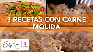 3 recetas con carne molida  Cocina Delirante [upl. by Allenod835]