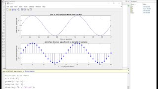 Generate Continuous Sine Wave and Discrete Sine Wave  Plot sine wave in Matlab [upl. by Einehpets208]